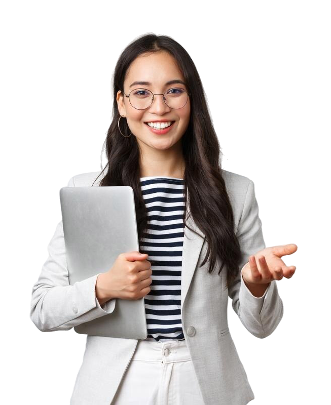 chica con vestimenta ejecutiva